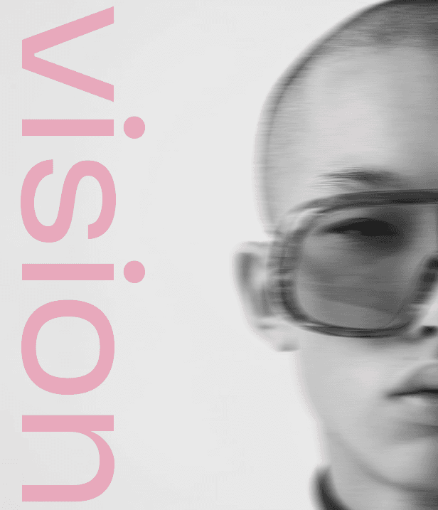 Portrait through a futuristic visor — vision